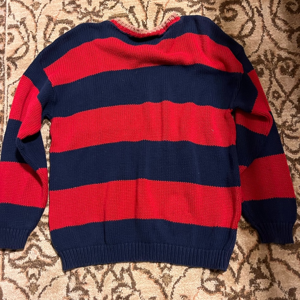 Laura Scott vintage striped rugby style knit sweater made in the USA - Picture 3 of 5